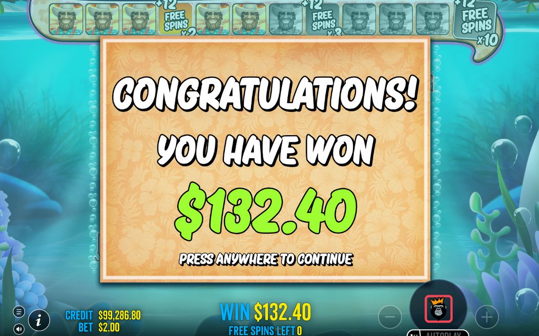 Free Spins win with multiplier applied to collected values