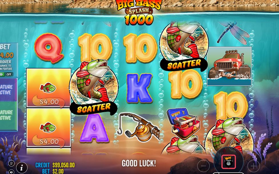Free Spins mode screen as the game labels it